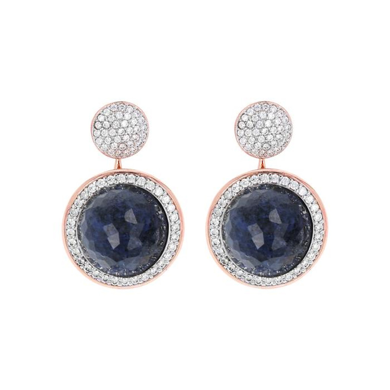 Grosir Perhiasan Fashion Online Custom Made Milanese Drop Stone Earrings