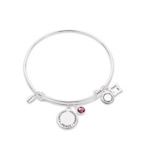 February Birthstone Bangle bracelet wholesale Custom 925 Sterling Silver Jewelry maker China