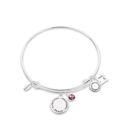 Luty Birthstone Bangle bransoletka hurtowa Niestandardowy producent biżuterii ze srebra próby 925 w Chinach