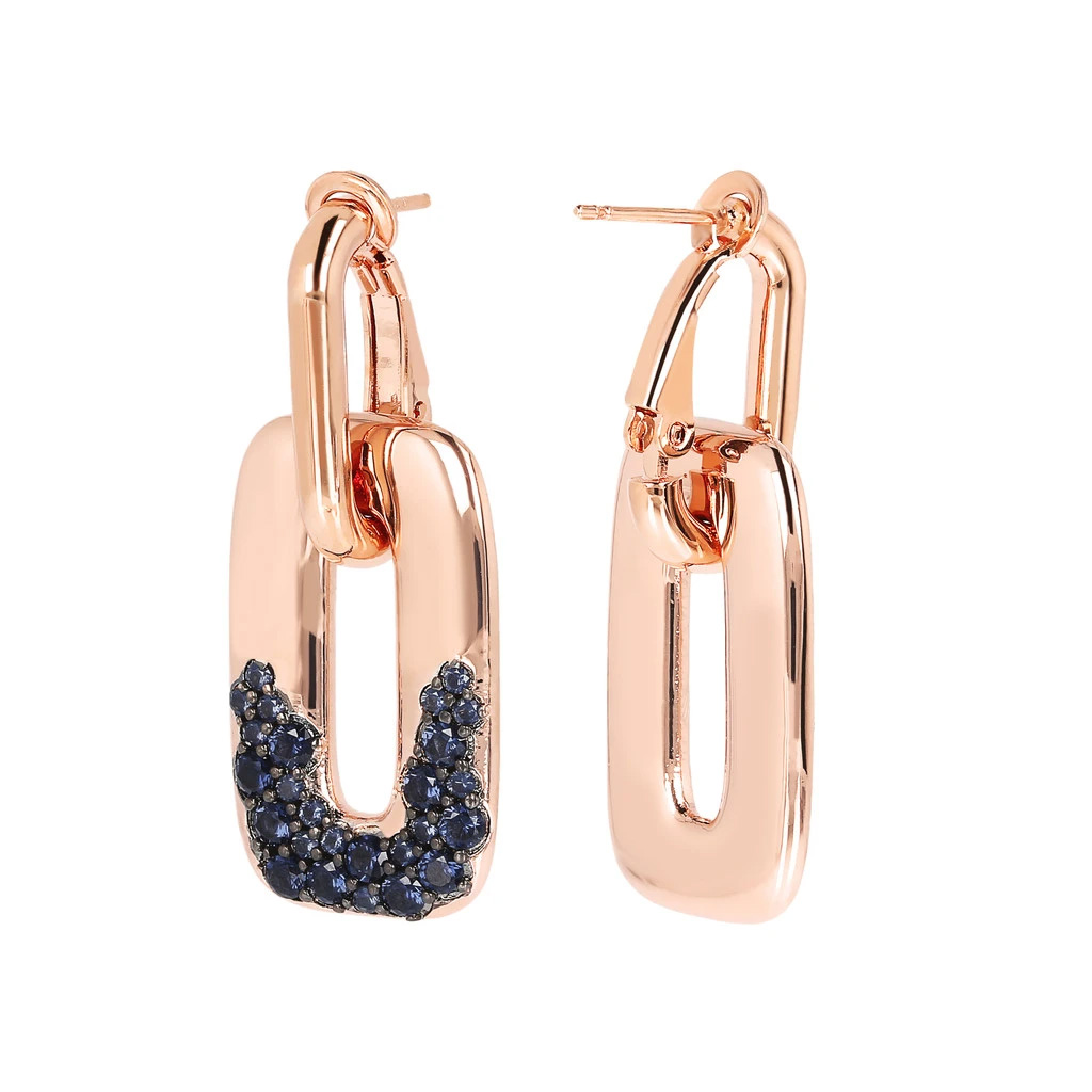 Wholesale OEM/ODM Jewelry Finland 18k rose gold earring cubic zirconia earrings custom wholesale manufaturer