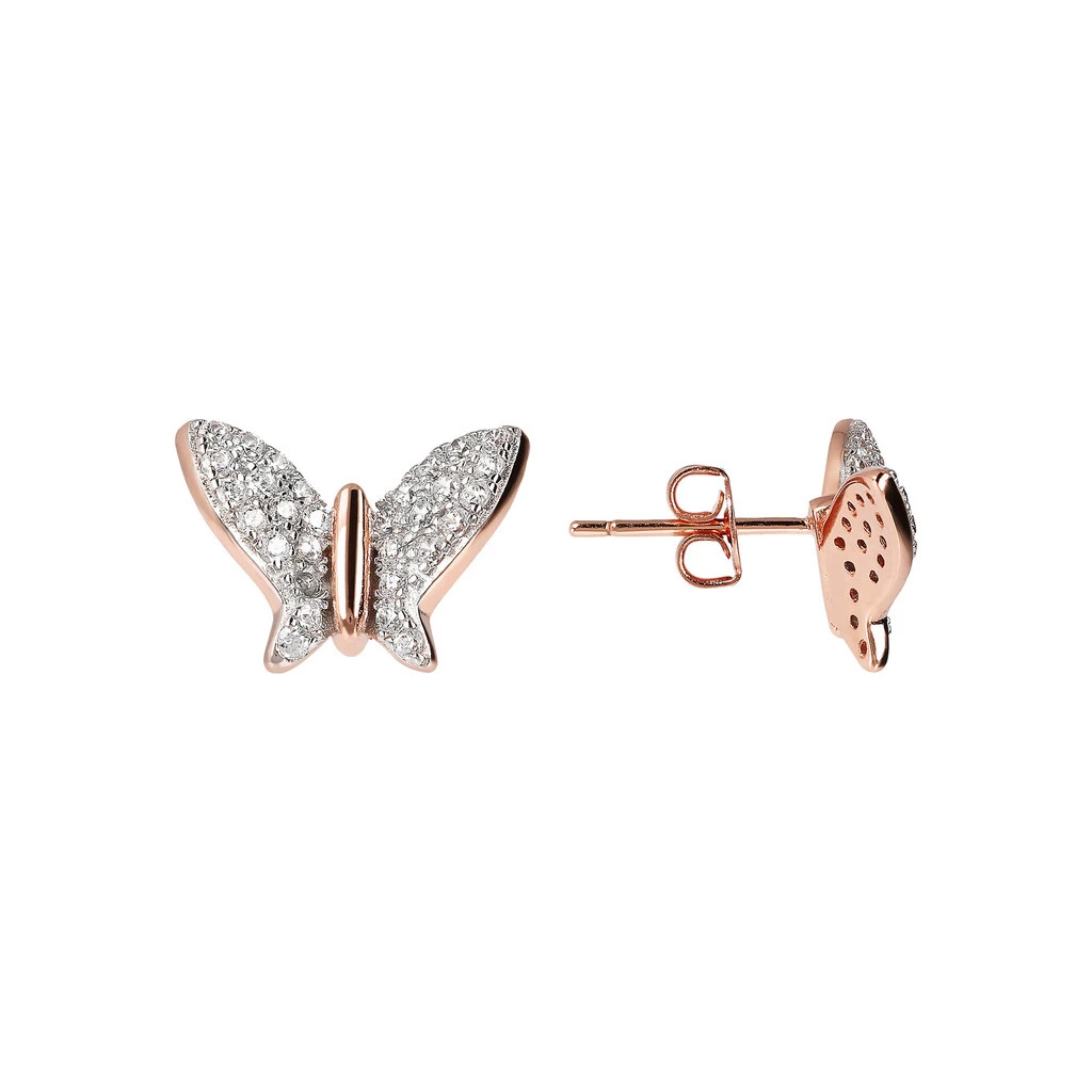 Wholesale France 18k rose gold earrings OEM/ODM Jewelry Sterling Silver Cubic Zirconia earrings custom wholesaler
