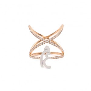 Grossiste allemand de bijoux en argent sur mesure, bague en vermeil CZ en or rose 18 carats