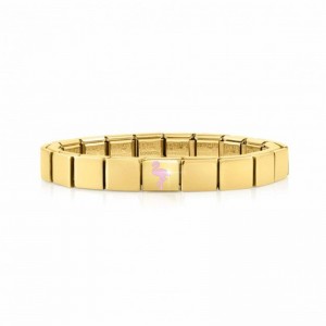 Les fabricants de bijoux plaqués or conçoivent un bracelet en argent sterling 925 avec finition dorée et émail