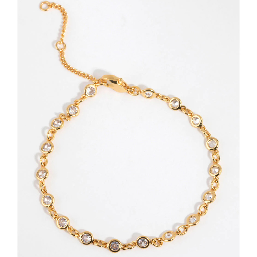 Gold Plating  Dainty Sterling Silver Chain Bracelet Manufacturer