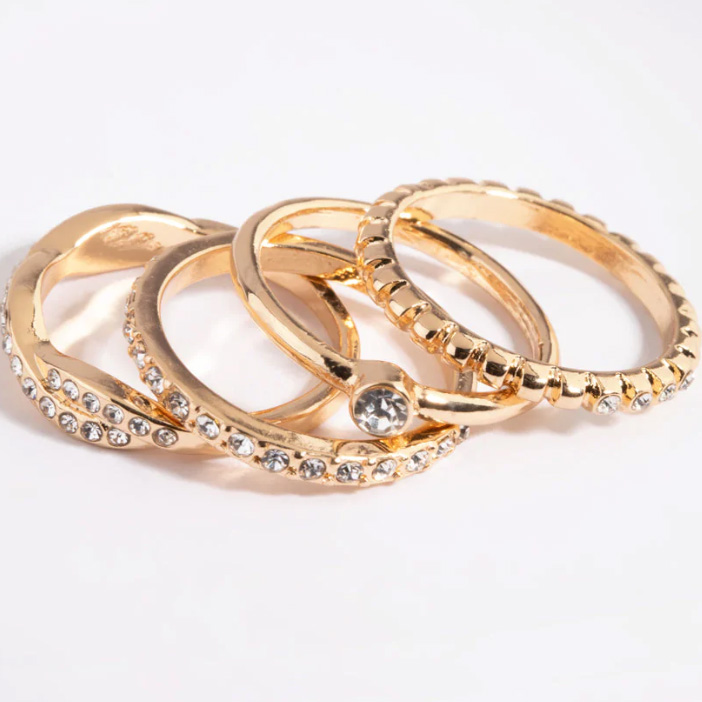 Gold and Silver Custom Ring Stack Pack Jewelry Manufacturer and Supplier
