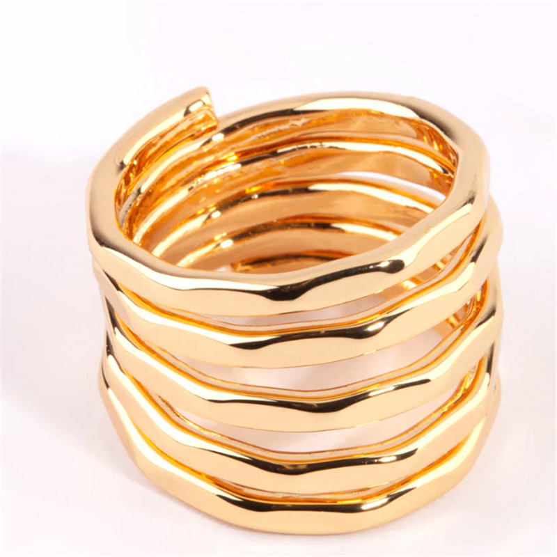 Золотое заполненное расплавленное многослойное серебряное кольцо 925 пробы ювелирных изделий на заказ