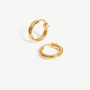 Gold plated hoop earrings wholesale jewelry custom