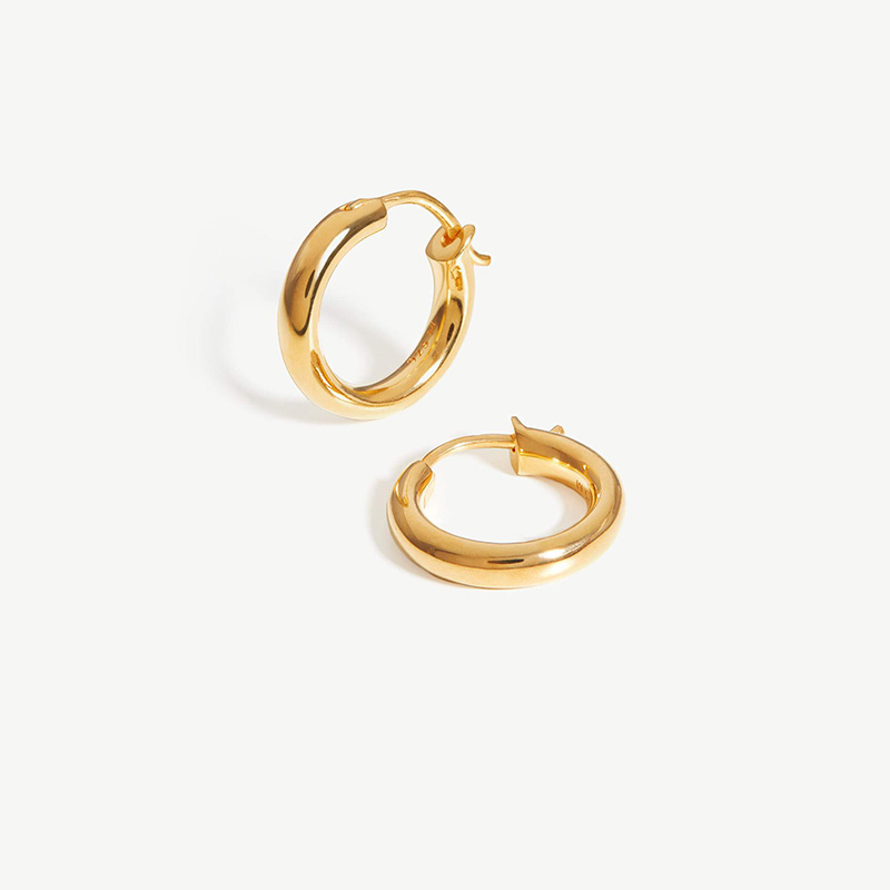 Gold plated hoop earrings wholesale jewelry custom