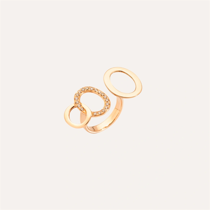 Forgyldte smykker engros USA Ring mellem fingeren vermeil rosa guld 18kt