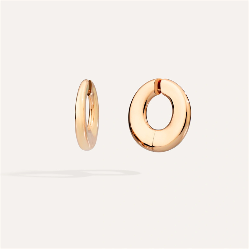 Gold plated jewelry wholesale USA custom hoop earring rose gold 18kt