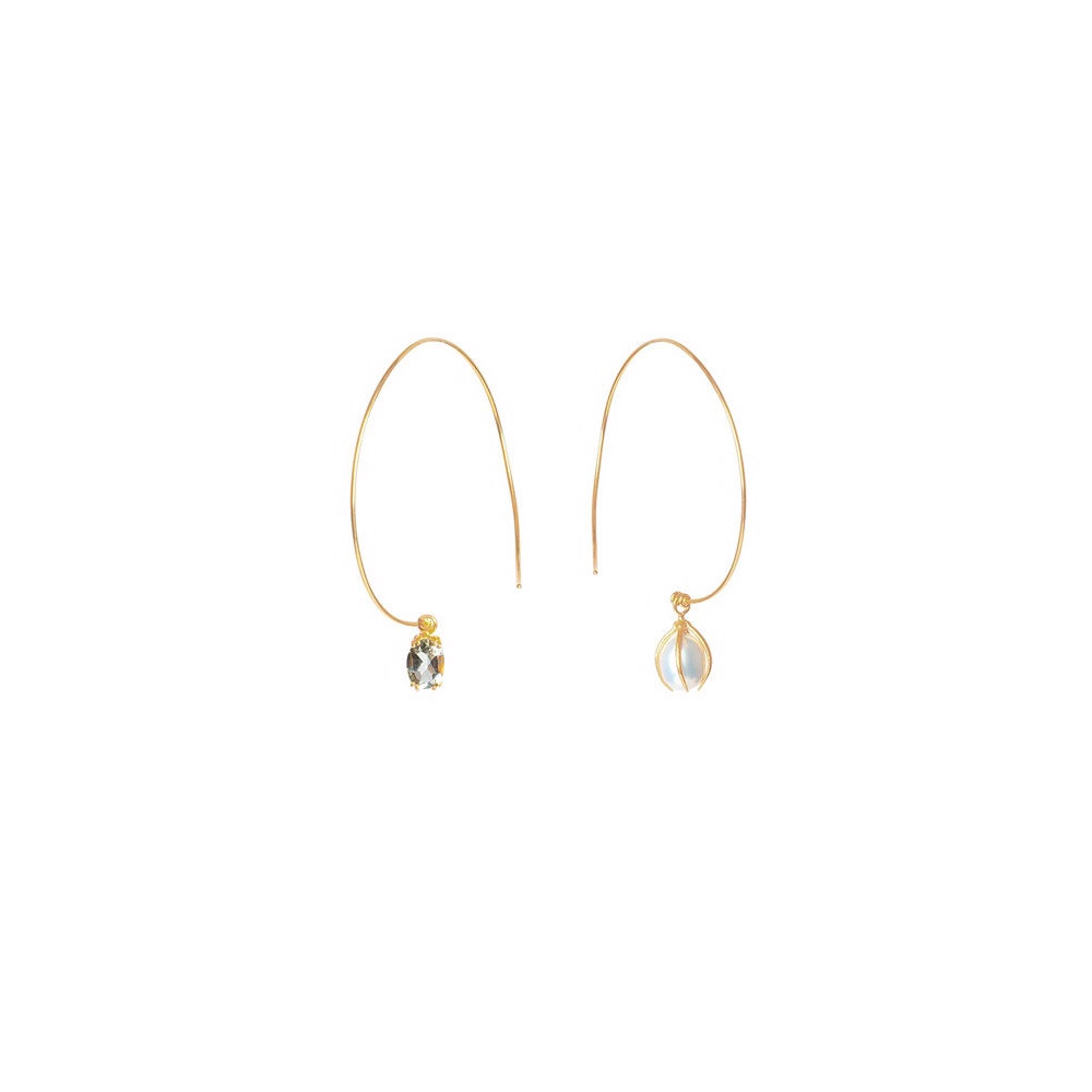 Gold plated sterling silver hoop earrings OEM/ODM Jewelry Custom Made Silver Jewellery supplier