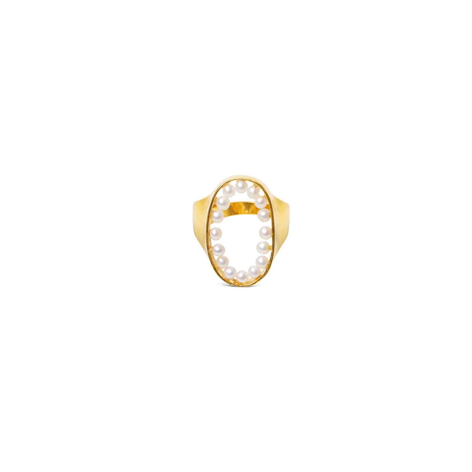OEM/ODM Jewelry Gold plated sterling silver pearls ring Custom Made Silver Jewellery supplier