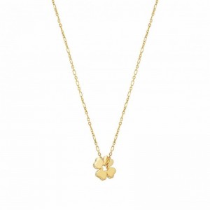 Gold plated wholesale jewellery manufacturer OEM ODM gold four-leaf clover necklace