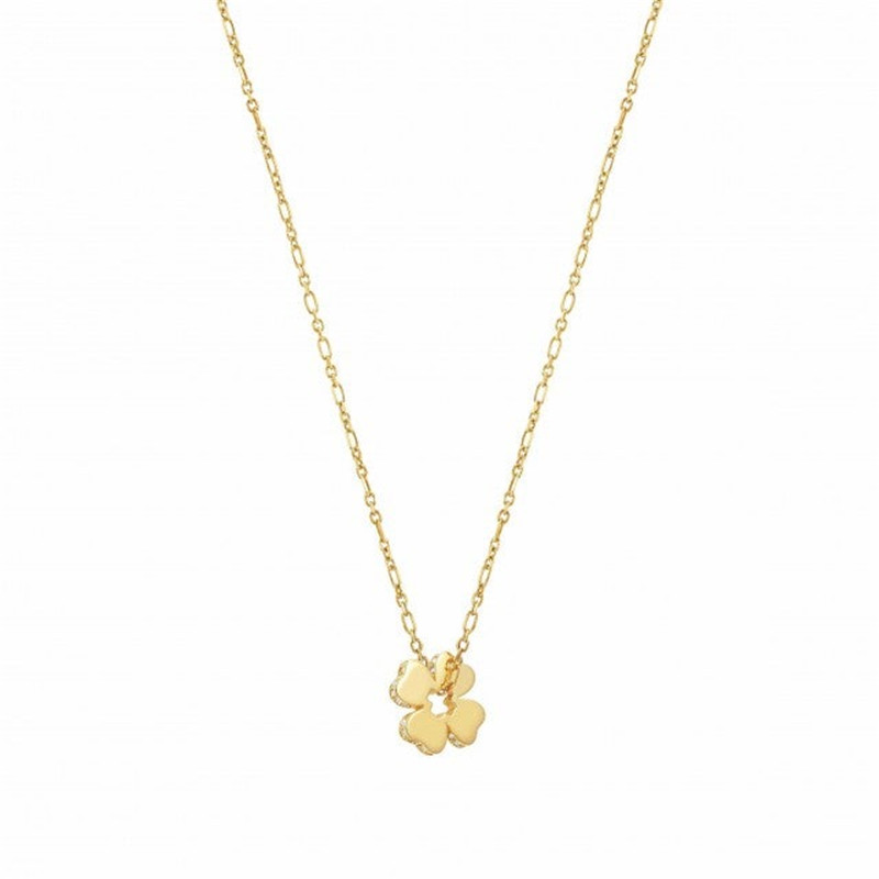 Gold plated wholesale jewellery manufacturer OEM ODM gold four-leaf clover necklace