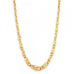 Позолоченное оптовое ожерелье от производителя ювелирных изделий на заказ из 18-каратного желтого золота с позолотой и звеньями Lucia