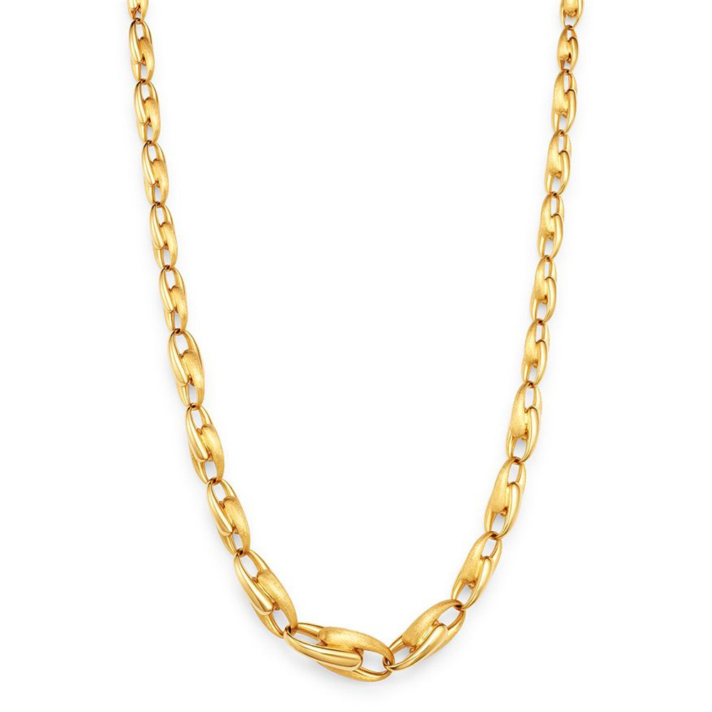 Collana personalizzata con colletto a maglie lucia vermeil in oro giallo 18 carati placcato in oro dal produttore di gioielli all'ingrosso