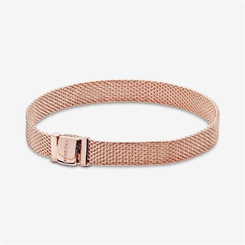 Tillverkare av guld vermeil smycken OEM ODM Kvinnor Robust Curb Cuban Link Chain Rose guldpläterat armband