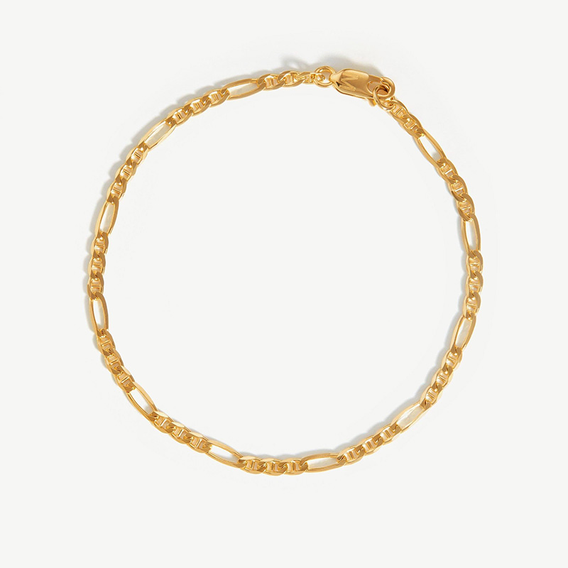 Joyería de oro vermeil, venta al por mayor, pulsera de plata 925 personalizada, Tailandia