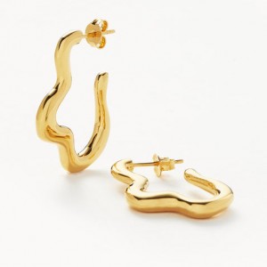 Gold vermeil supplier custom design earrings in 18k gold plated on 925 sterling silver