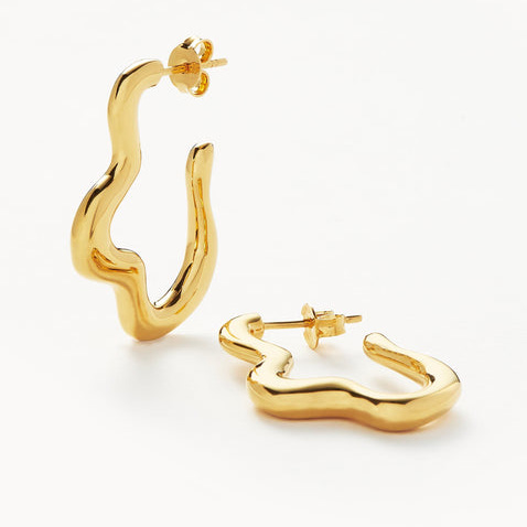 Goue vermeil verskaffer pasgemaakte ontwerp oorbelle in 18k goud bedek op 925 sterling silwer