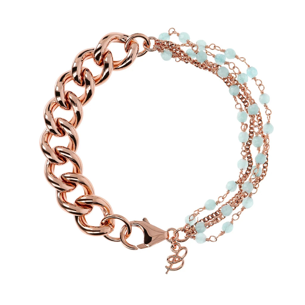 Grosir Gustom membuat gelang perak berlapis merah muda individu Jerman mendesain perhiasan gelang Anda sendiri Perhiasan OEM/ODM