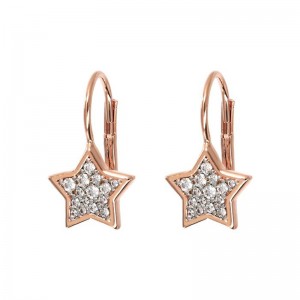 Here working with a jewelry designer to develop your branding Star Pavé Earrings wholesaler