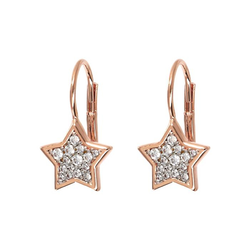 Here working with a jewelry designer to develop your branding Star Pavé Earrings wholesaler