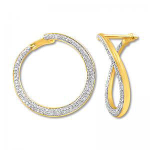 custom made OEM Hoop Earrings 10K Yellow Gold custom jewelry manufacturers china