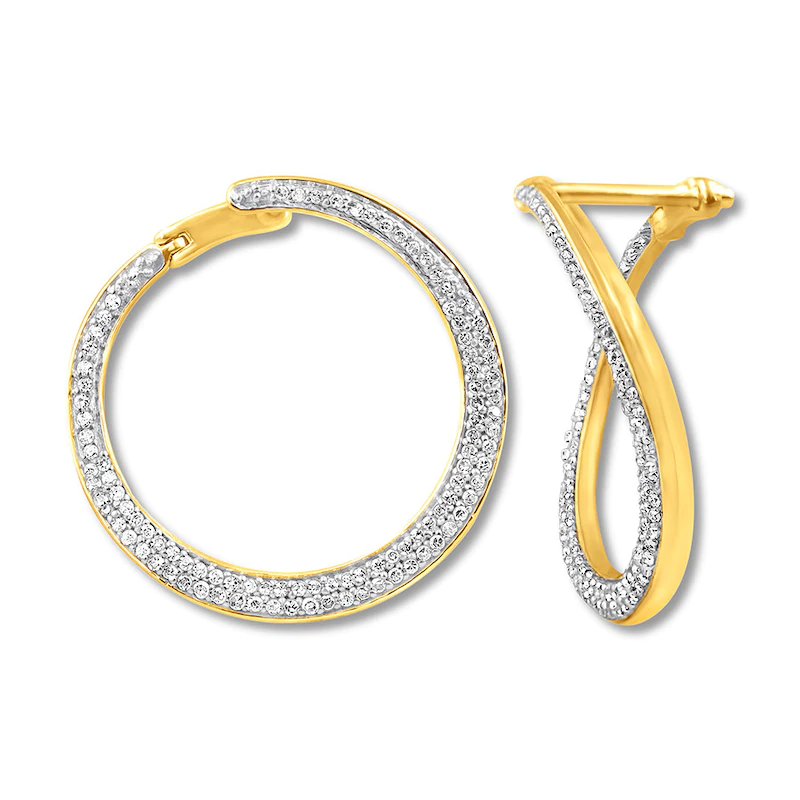 custom made OEM Hoop Earrings 10K Yellow Gold custom jewelry manufacturers china