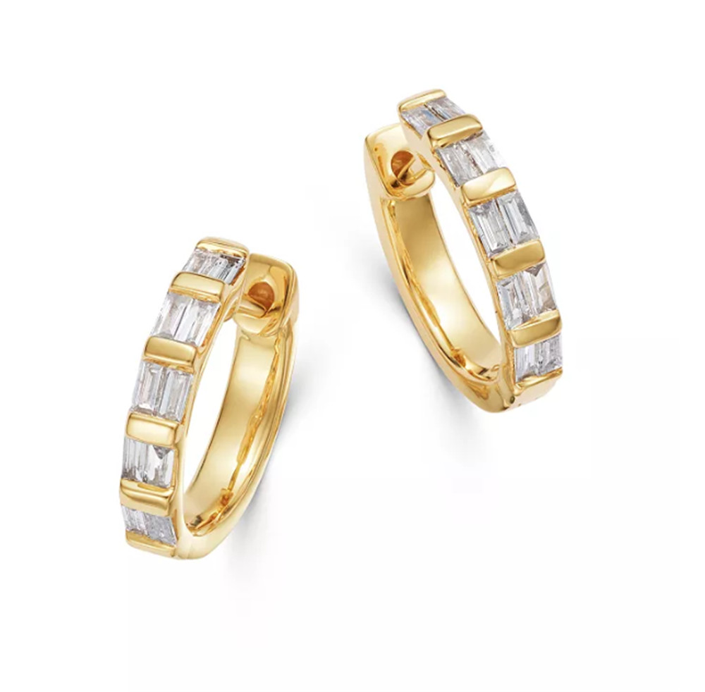 Anting Hoop di produsen perhiasan Vermeil Emas Kuning 14K