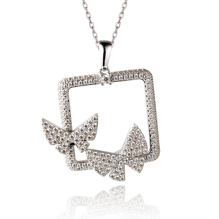 Pasgemaakte Groothandel CZ Hangers Juweliers |Bow Custom Juweliers |Vroue Halssnoer Verskaffer Groothandel