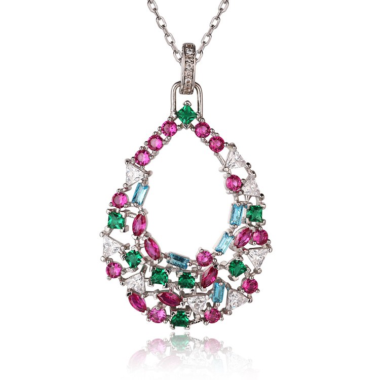 Zakázkový velkoobchod 925 stříbrných šperků velkoobchod dodavatelů |Klenotníci s drahokamy náhrdelník |Dámské řetízkové klenotníky