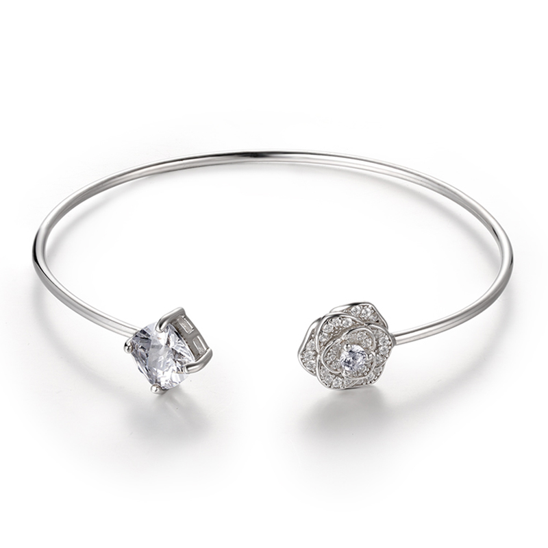 Custom wholesale Opening Rose Flower Bracelets Jewelers | Sterling Silver Fashion Jewelry Design | Women’s Jewelry Design