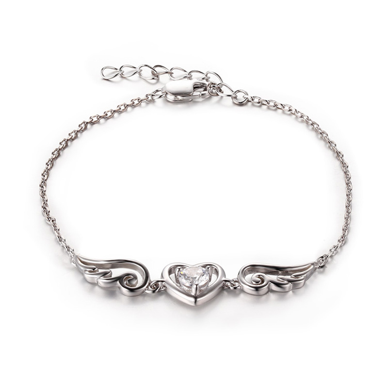 Pasgemaakte groothandel Silwer Juweliersware |Handgemaakte hartjie-sieraadjuwele |Armband Femme