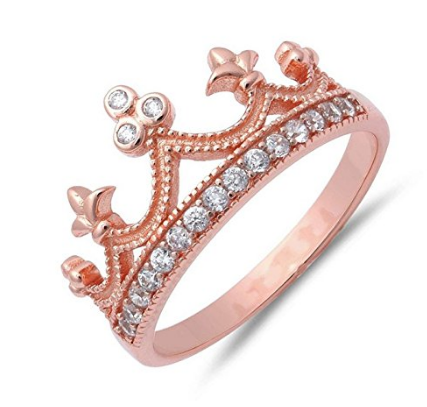 مخصص بالجملة خاتم التاج 925 فضة الأميرة تيارا فريد إمرأة بنات الفرقة خيار اللون الأحجام 4-12