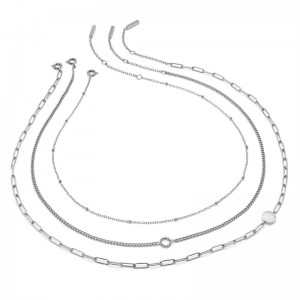 s925 Silver Stacking Necklace Set ODM jewelry manufacturers