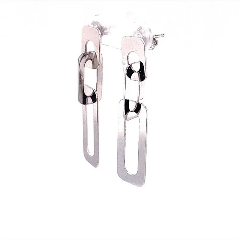 Producing recycled Italian 925 Silver flat allungata earrings at JINGYING
