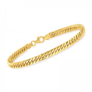Italian OEM Jewelry Service in 14kt Yellow Gold Cuban-Link Bracelet