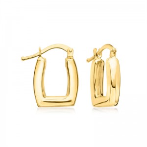 JINGYING Provides 14kt Yellow Gold Square Hoop Earrings OEM Jewelry Manufacturing