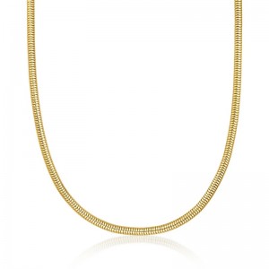 OEM ODM Service of Italian 14kt Yellow Gold-Plated Snake-Chain Necklace
