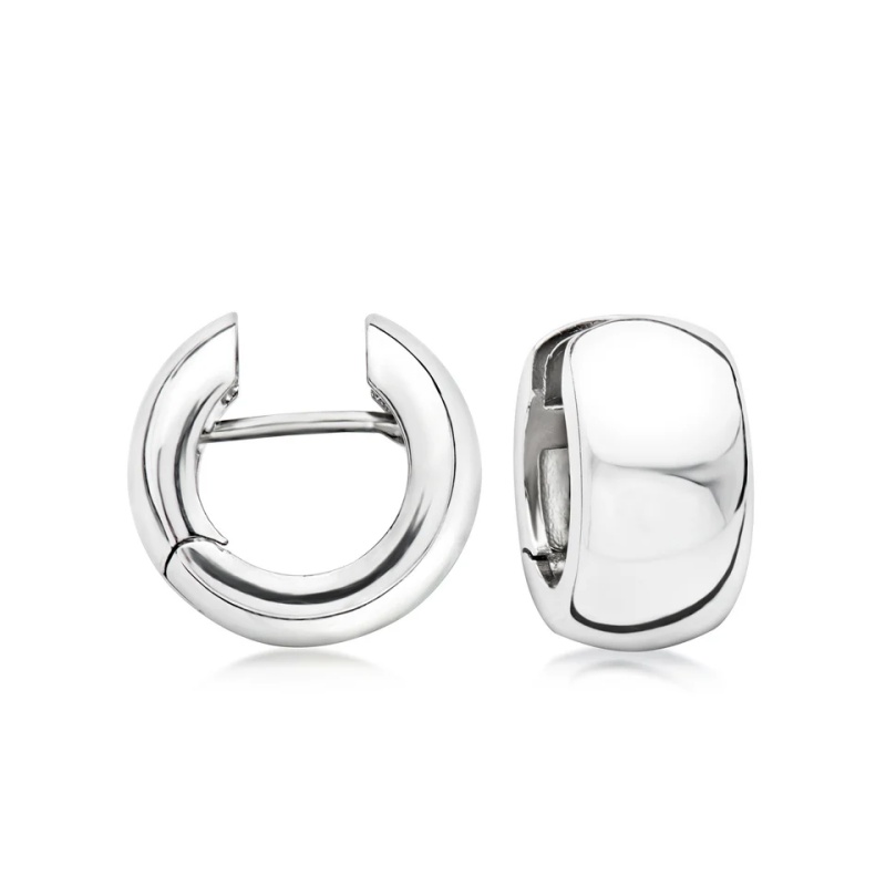 Custom Design Italian 925 Sterling Silver Huggie Hoop Earrings in China