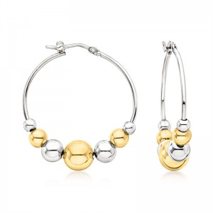 Why Italian Customers Choose JINGYING to Produce Sterling Silver and 18kt Gold Over Sterling Graduated Bead Hoop Earrings