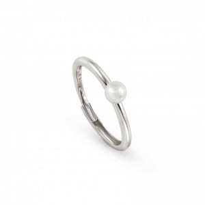 Distribuidores de joyería italiana, diseño personalizado, anillo de perlas chapadas en rodio de plata 925 Soul