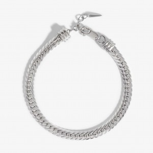 Online-Schmuckgroßhändler in Italien, maßgeschneiderte Rhodium-Weiß-Silber-Armbandkette