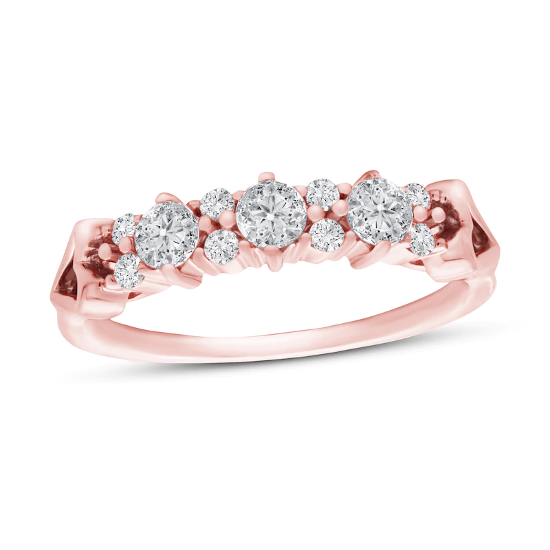 Engros diamantring 14K rosa guld OEM producent smykker