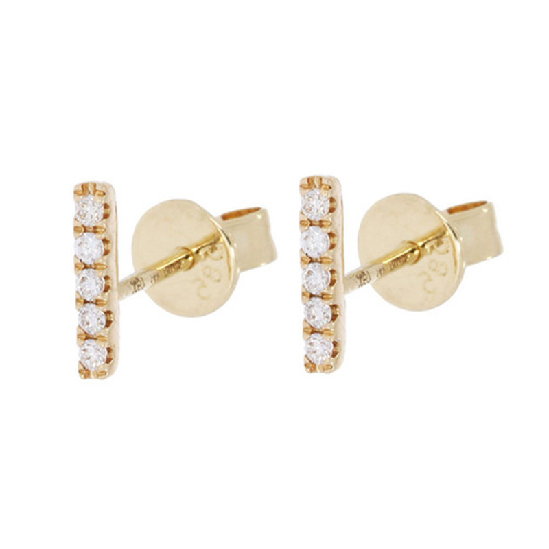 Jewelry  private label custom wholesale cubic zirconia 925 sterlings silver earrings stud