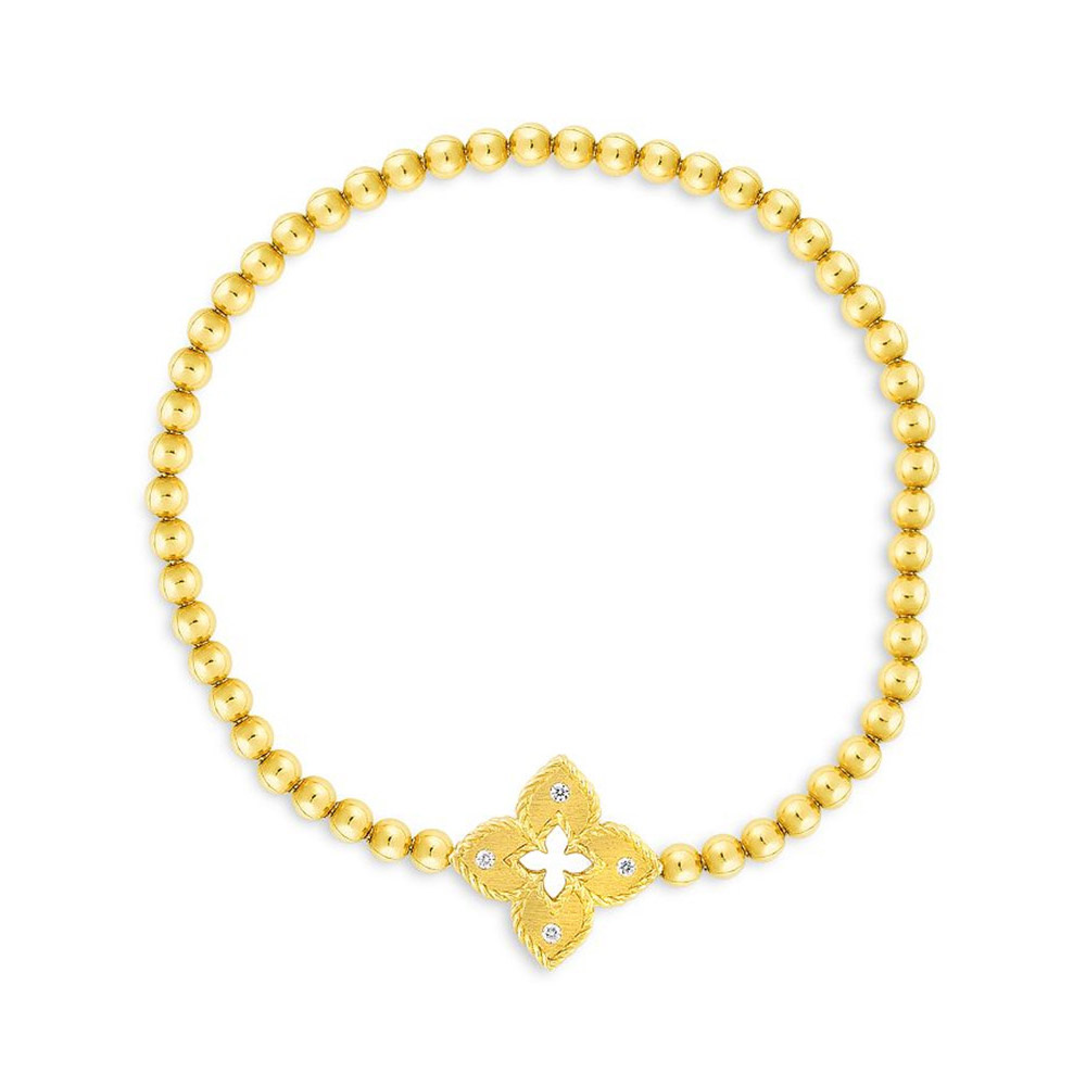 Jingying Silver Jewelry Factory Offer 18k Yellow Gold Plated Venetian Princess Cz Small Flower Bracelet Odm Oem Service wholesaler