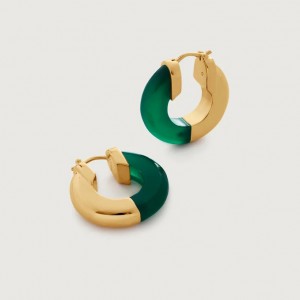 Danish Client Orders 35,000 Custom-Made Kate Young Half Gemstone Small Hoop Earrings from JINGYING Company