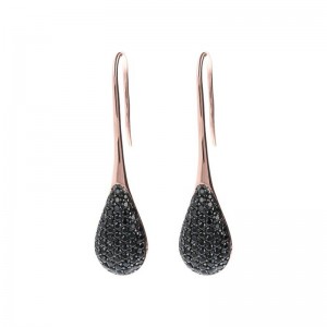 Kuwait silver jewelry custom made Pavé Drop Earrings wholesaler