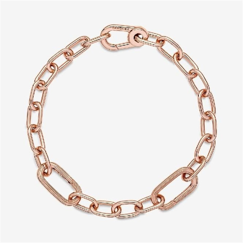 Gliederkettendesign nach Ihrer eigenen Idee, Großhändler für Armbänder aus 925er-Silber-Roségold-Vermeil